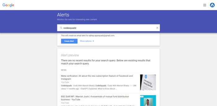 google alerts